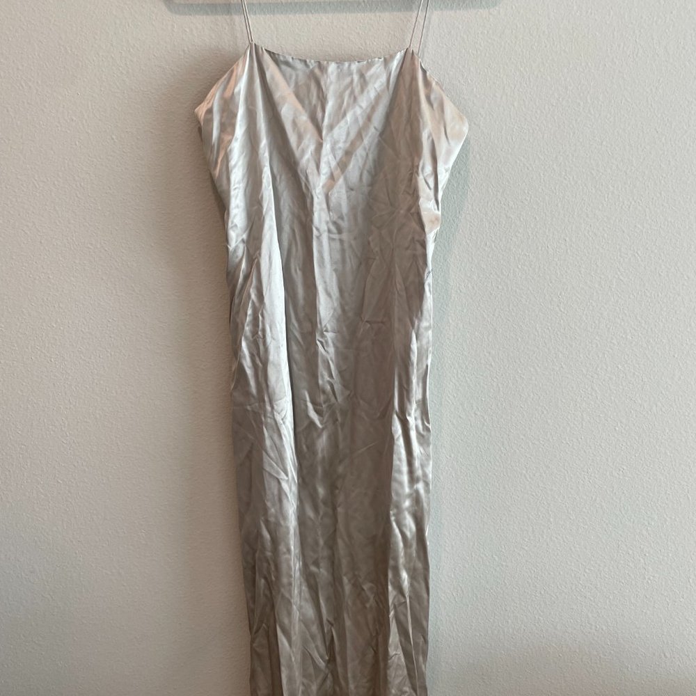 Theory Abbott Satin Slip Dress - Picture 6 of 8